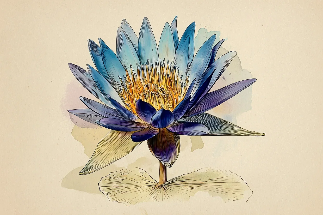 Blue Lotus - illustration