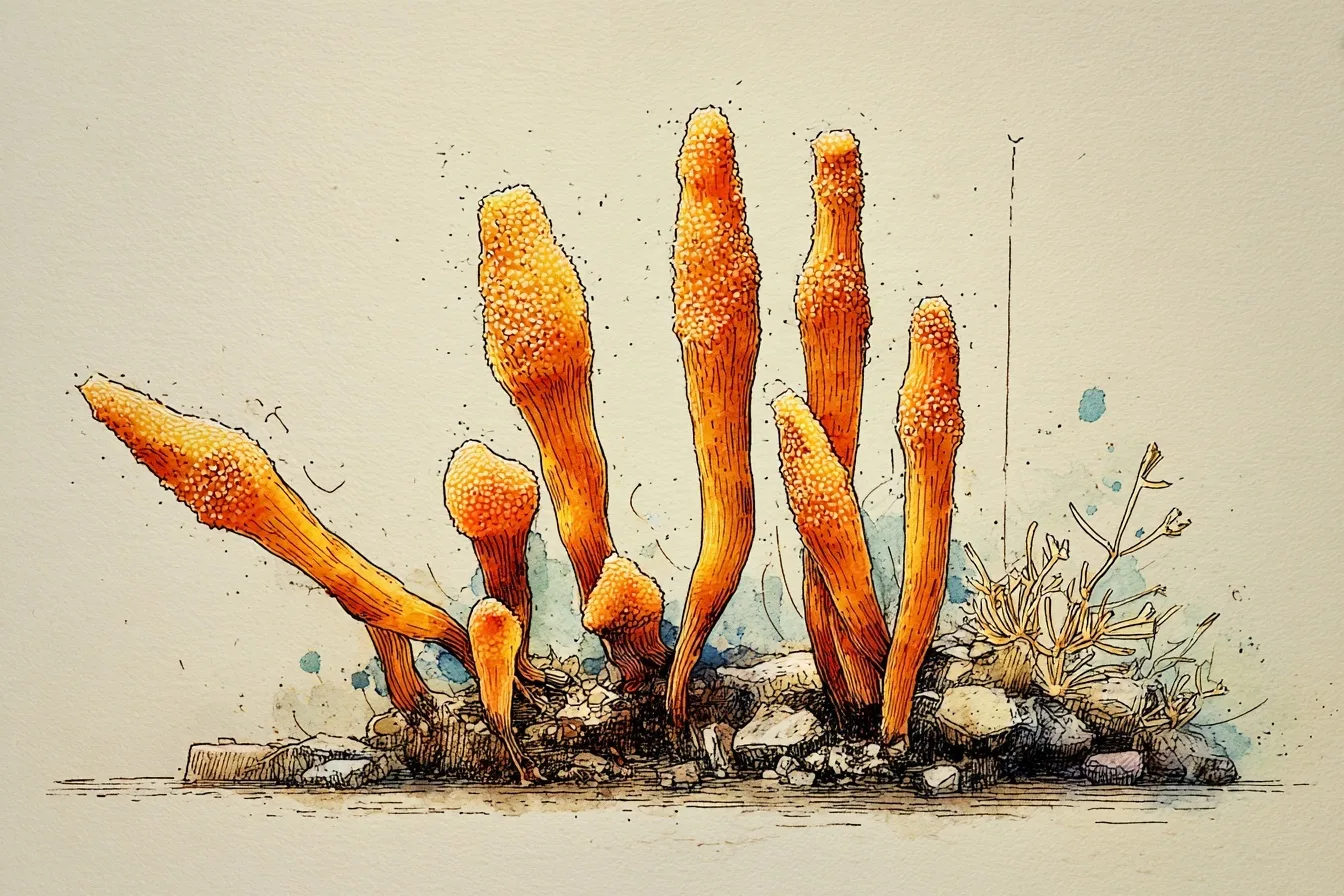 Cordyceps - illustration