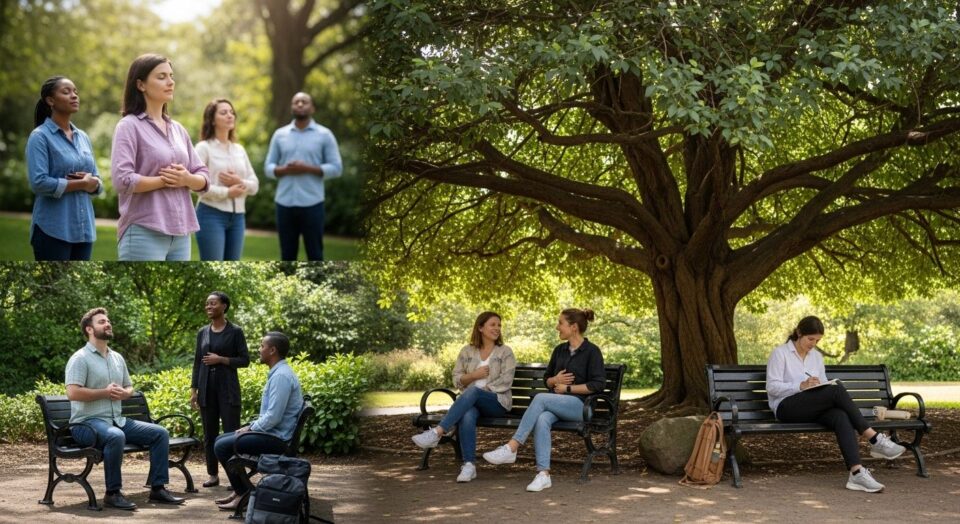 nature therapy, mental health, park mindfulness